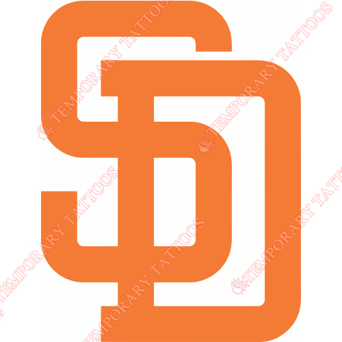 San Diego Padres Customize Temporary Tattoos Stickers NO.1847